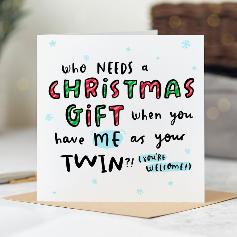 Twin As Your Gift Christmas Card