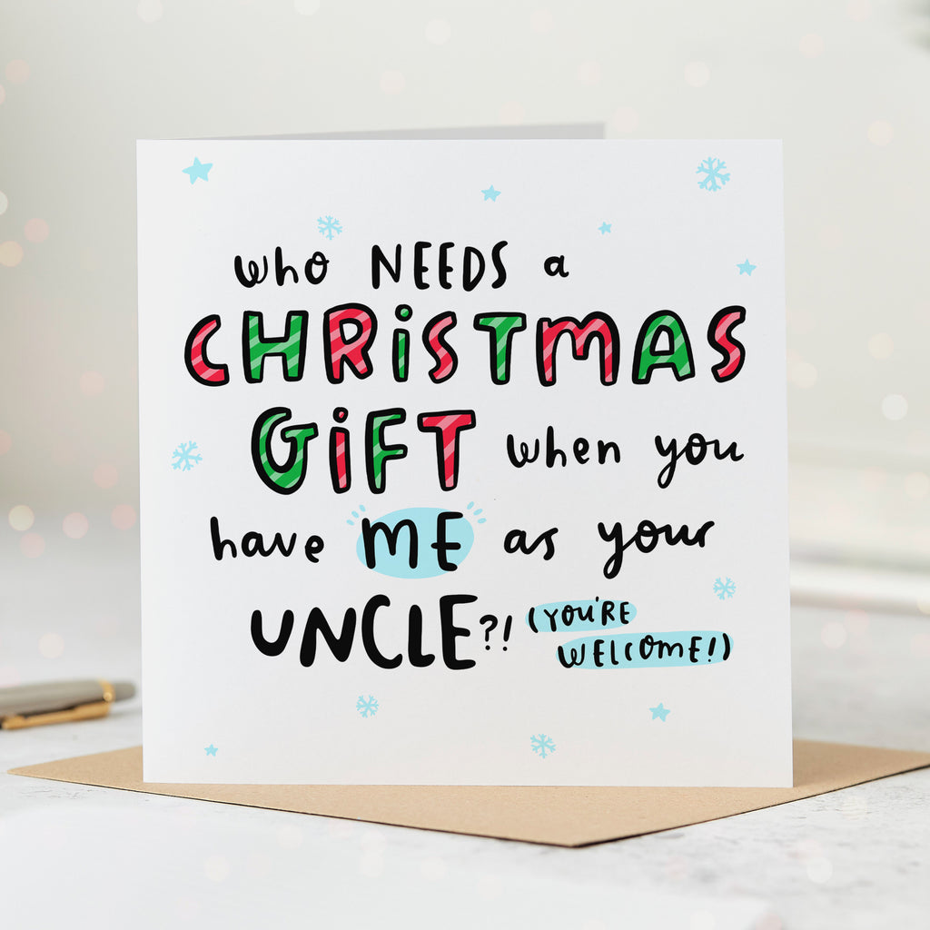 Uncle As Your Gift Christmas Card