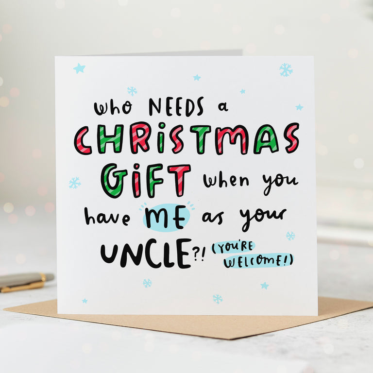 Uncle As Your Gift Christmas Card