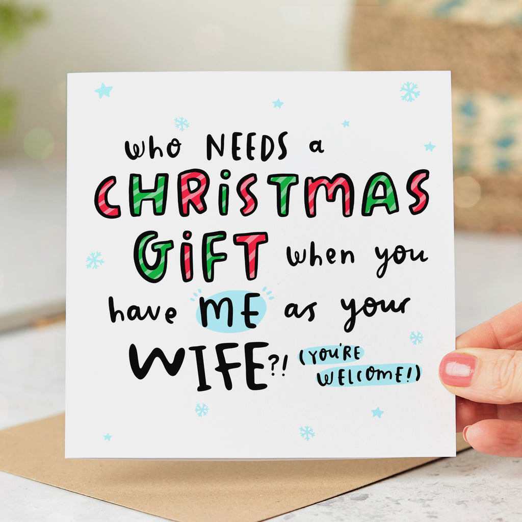 Wife As Your Gift Christmas Card