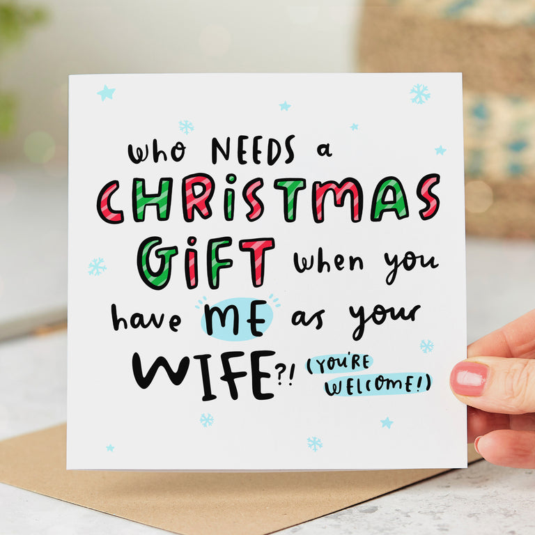 Wife As Your Gift Christmas Card