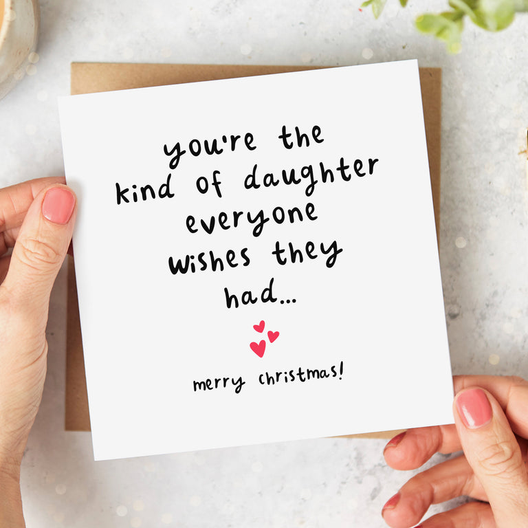 Daughter Everyone Wishes For Christmas Card