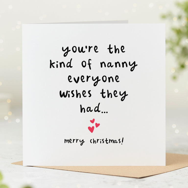 Nanny Everyone Wishes For Christmas Card