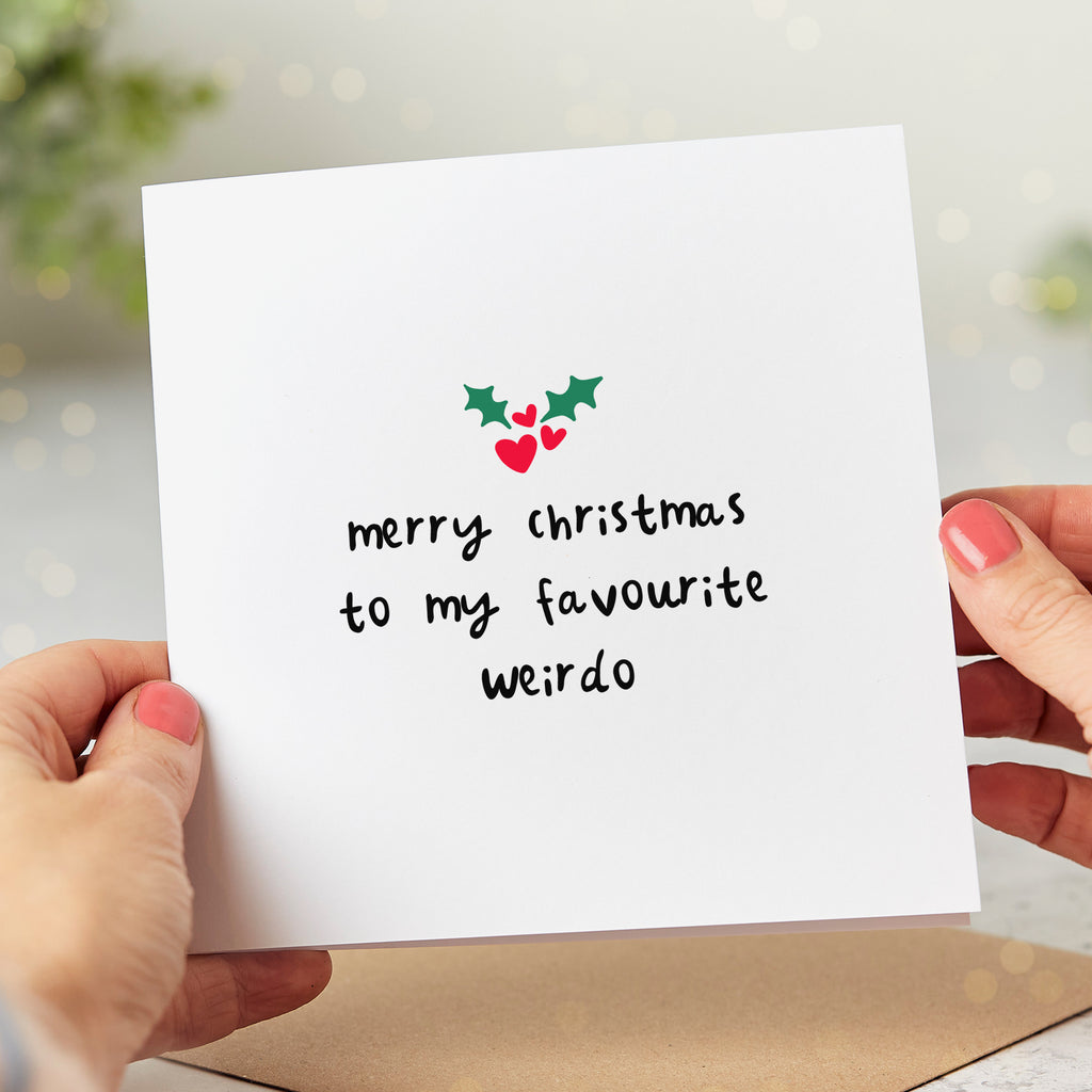 My Favourite Weirdo Christmas Card