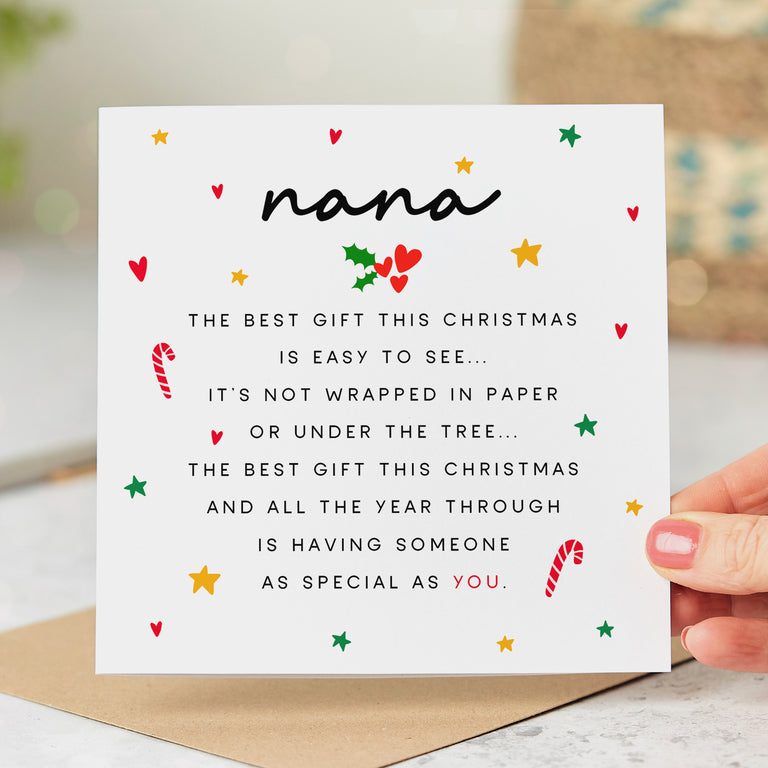 Nana Best Gift Christmas Card
