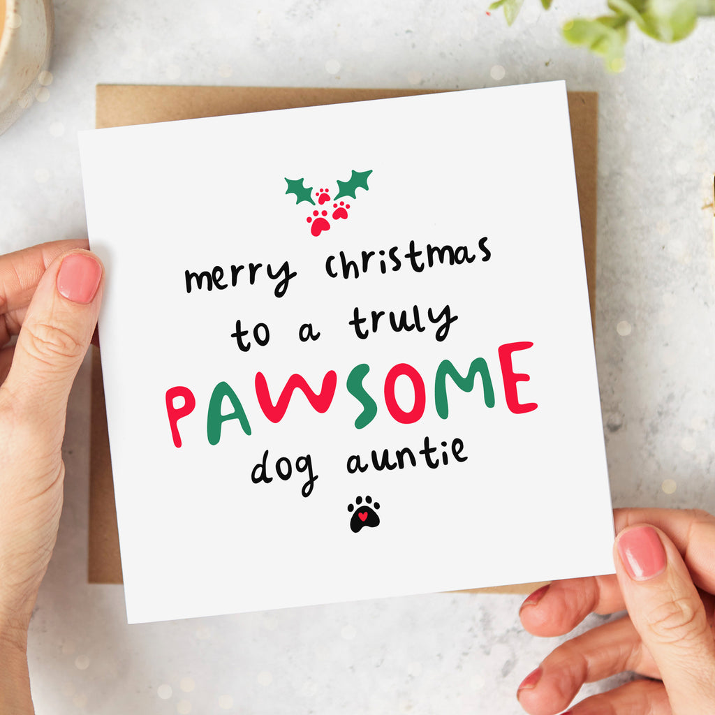 Auntie Pawsome Christmas Card
