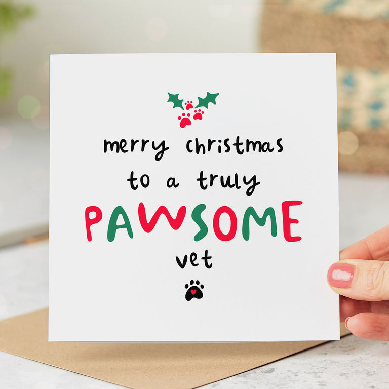 Vet Pawsome Christmas Card