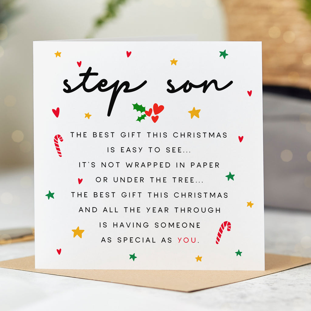 Step Son Best Gift Christmas Card