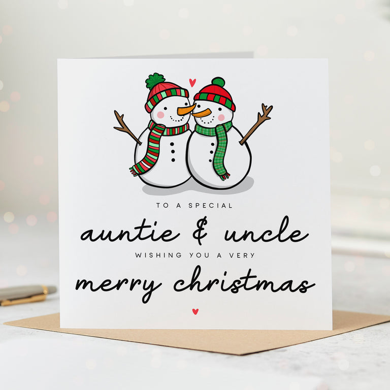 Special Auntie and Uncle Christmas Card