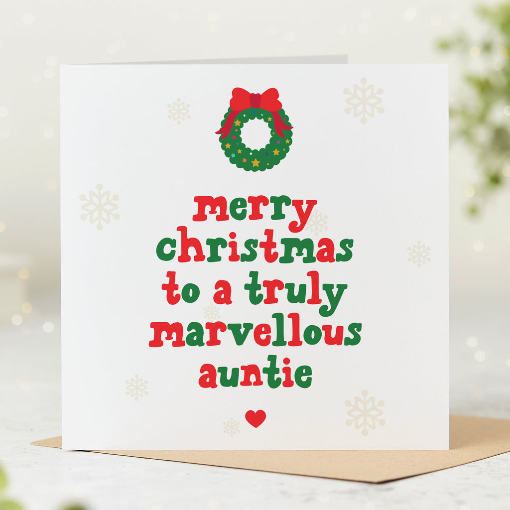 Auntie Truly Marvellous Christmas Card