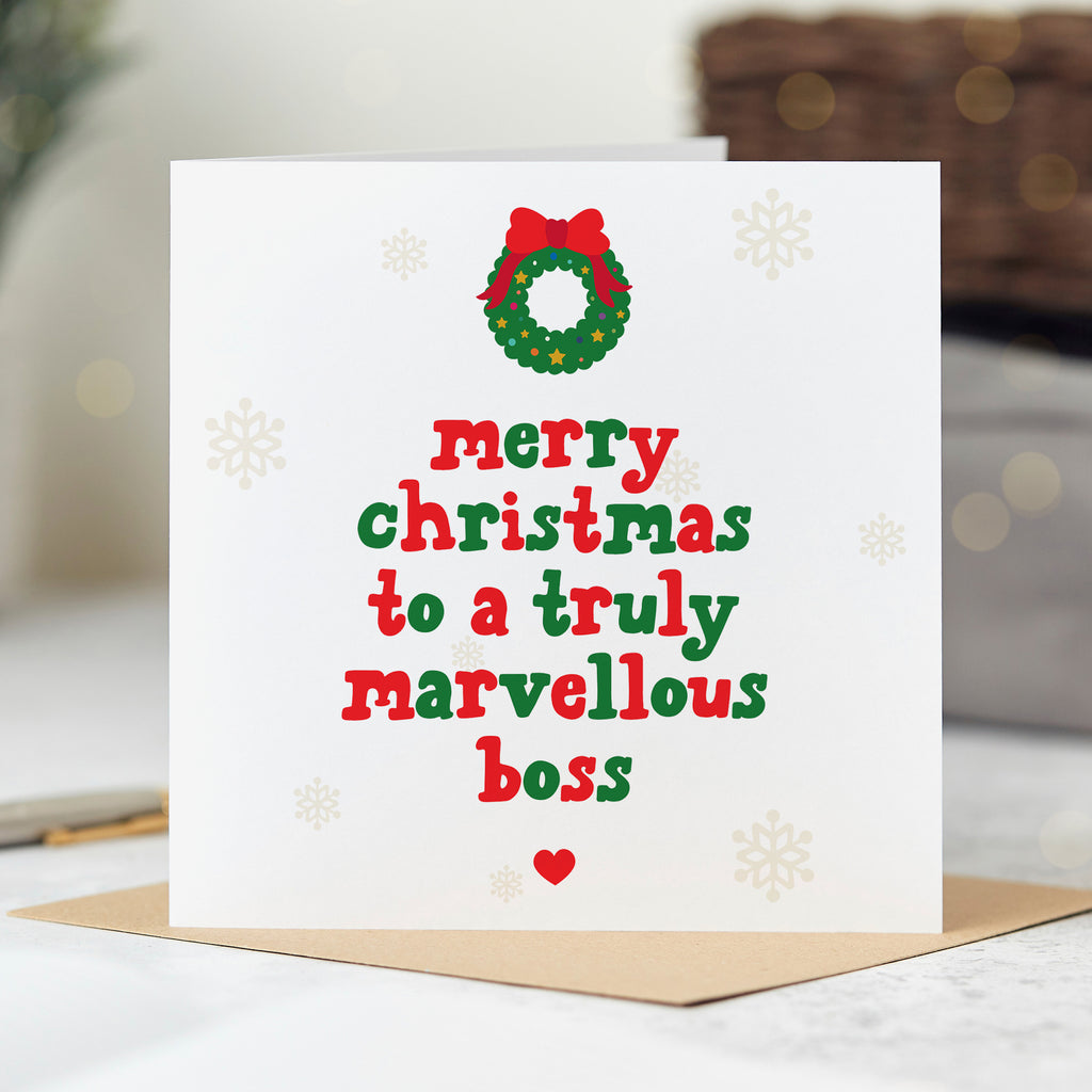 Boss Truly Marvellous Christmas Card