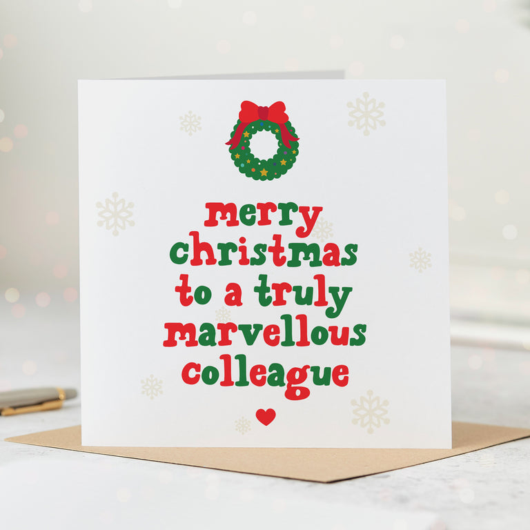 Colleague Truly Marvellous Christmas Card