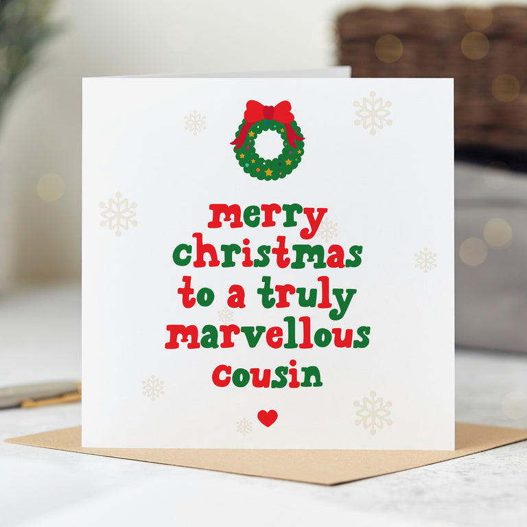 Cousin Truly Marvellous Christmas Card