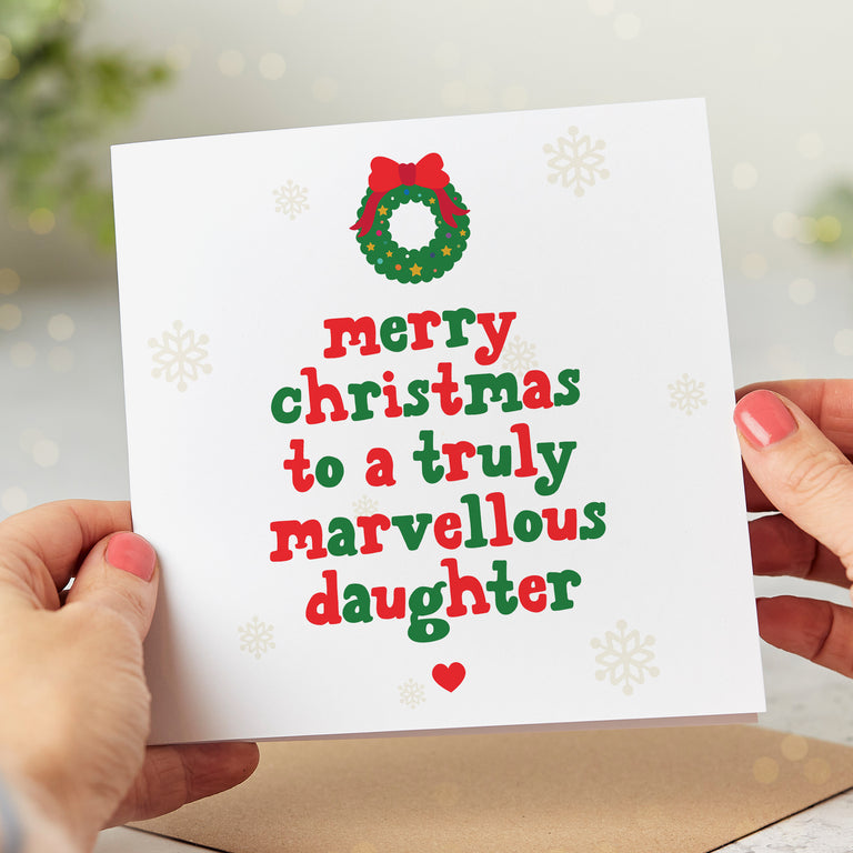 Daughter Truly Marvellous Christmas Card
