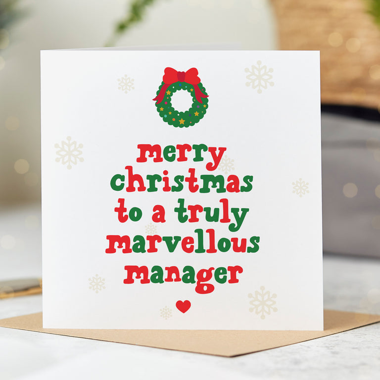 Manager Truly Marvellous Christmas Card