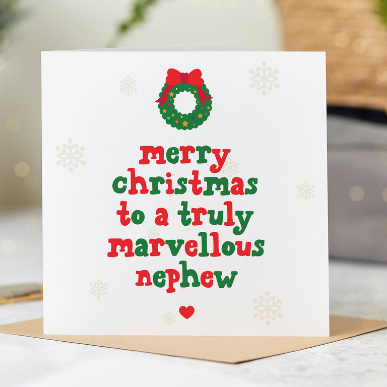 Nephew Truly Marvellous Christmas Card