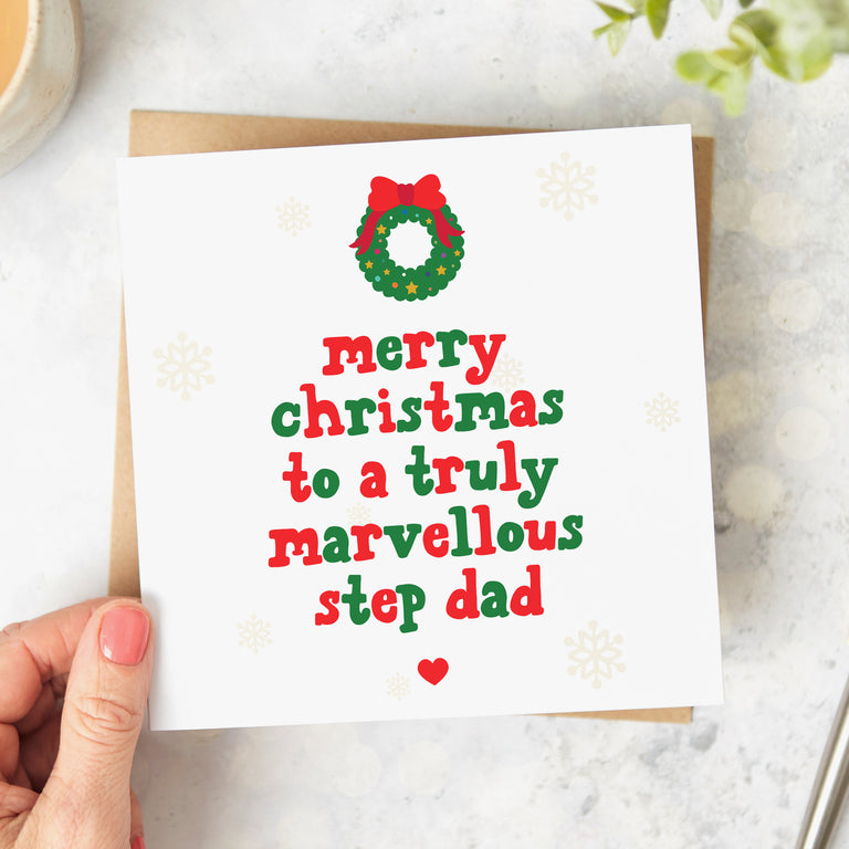 Step Dad Truly Marvellous Christmas Card