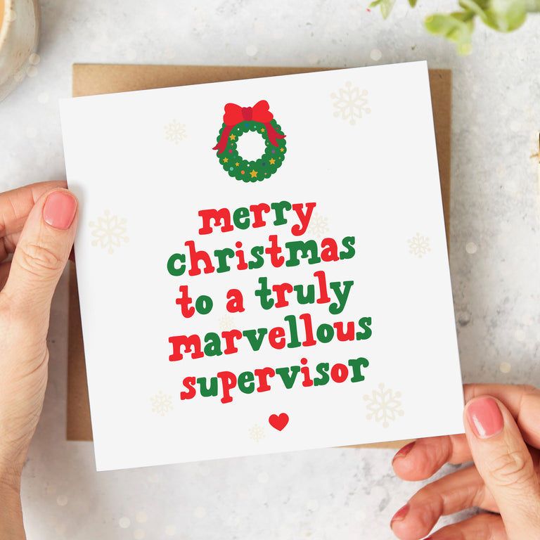 Supervisor Truly Marvellous Christmas Card