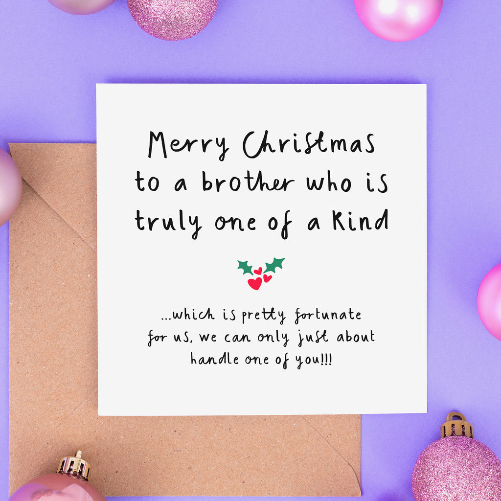 Brother One of a Kind Christmas Card