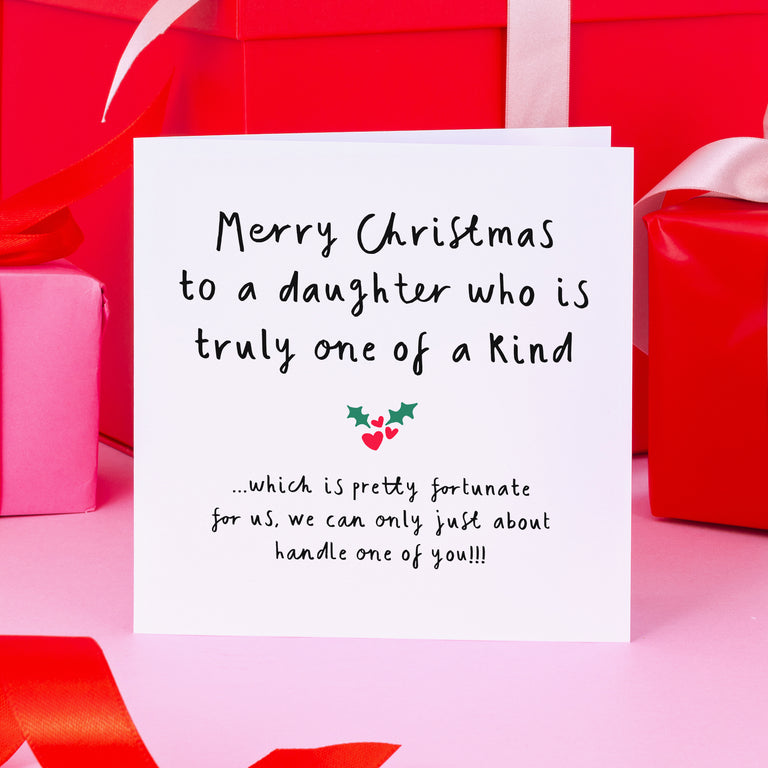 Daughter One of a Kind Christmas Card