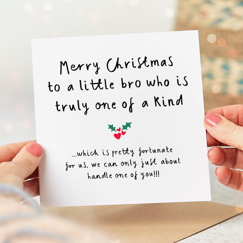 Little Bro One of a Kind Christmas Card