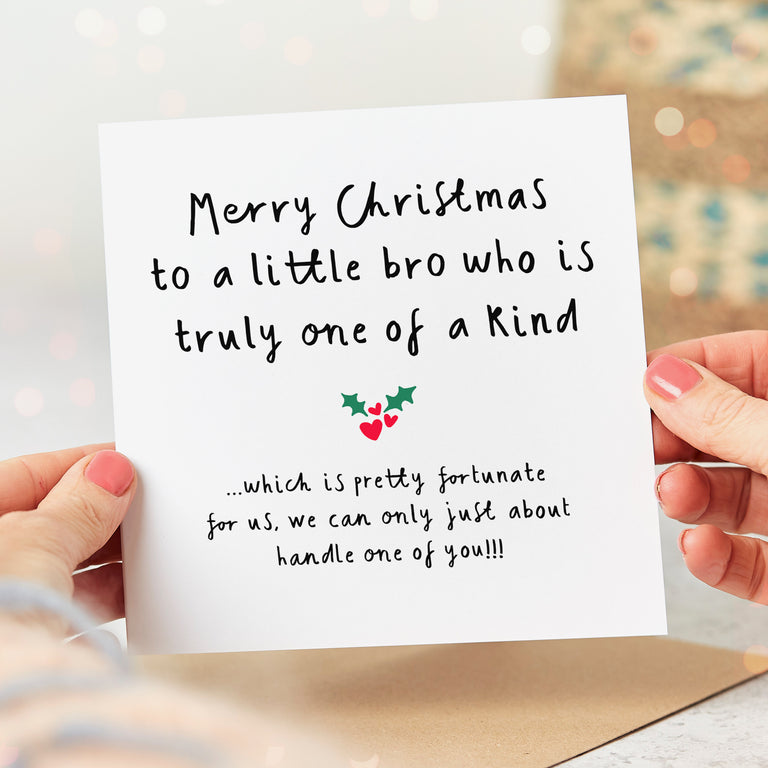 Little Bro One of a Kind Christmas Card