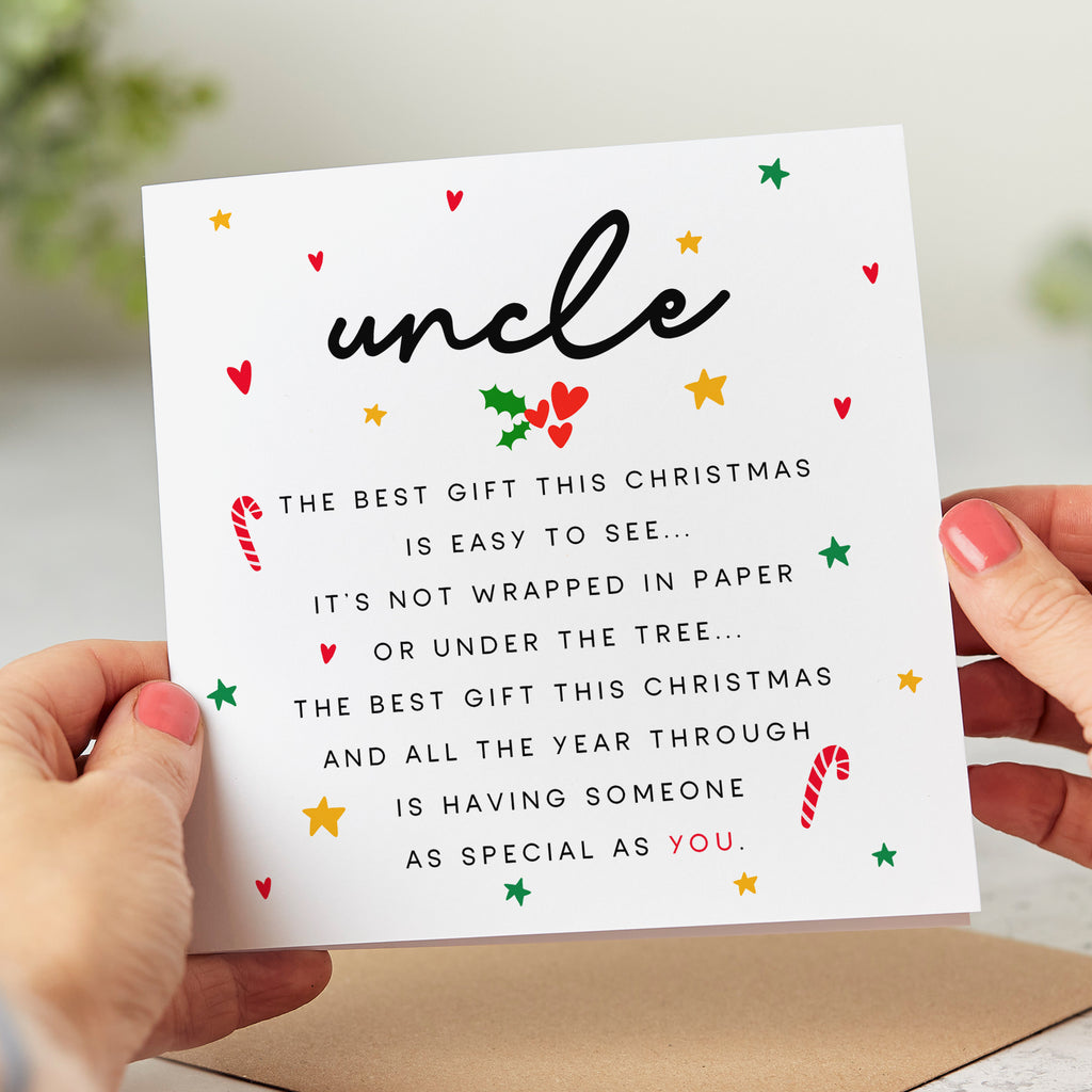 Uncle Best Gift Christmas Card