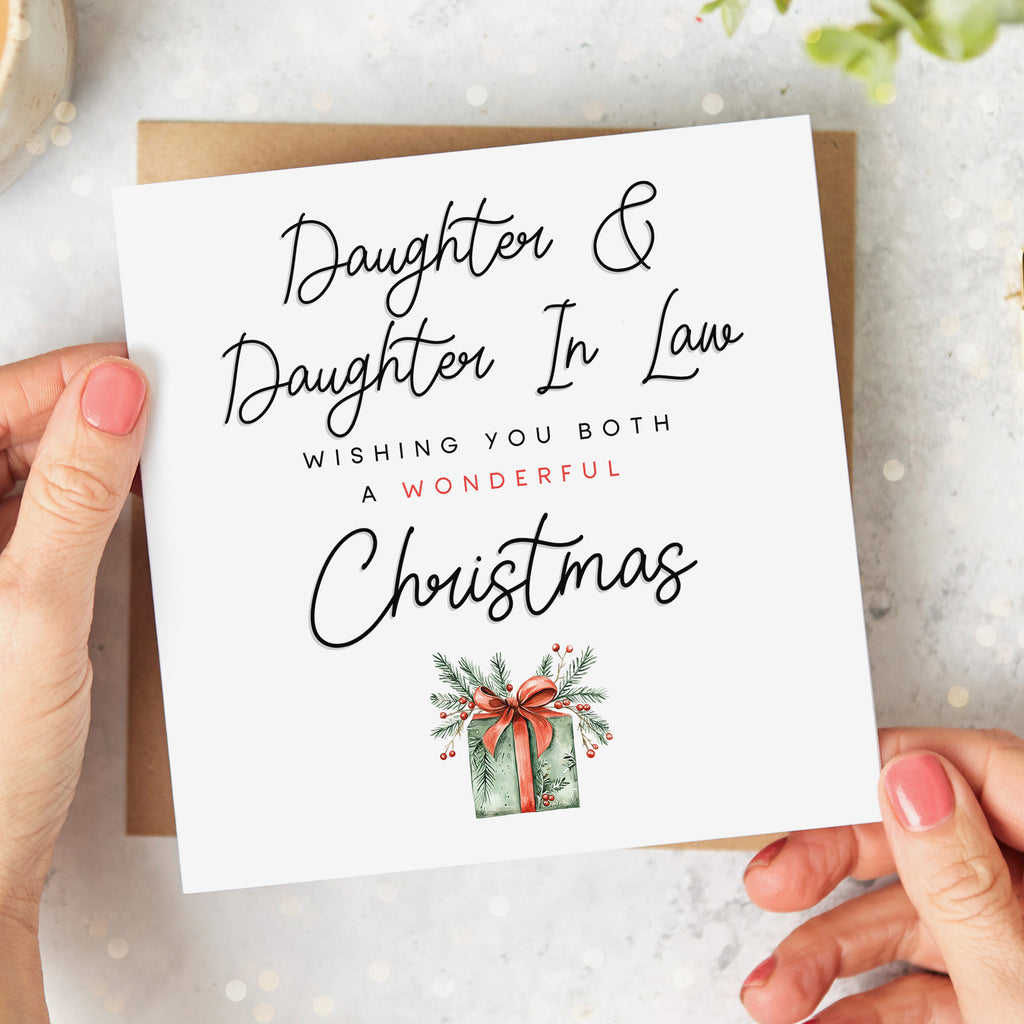 Daughter and Daughter in Law Wonderful Christmas Card