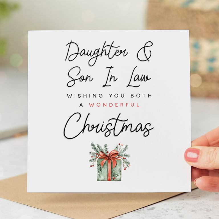 Daughter and Son in Law Wonderful Christmas Card