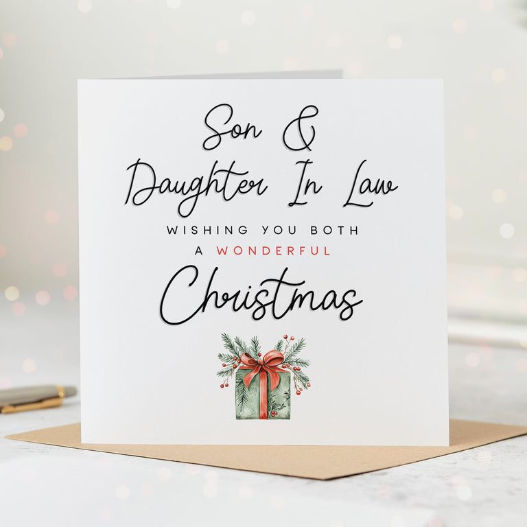 Son and Daughter in Law Wonderful Christmas Card