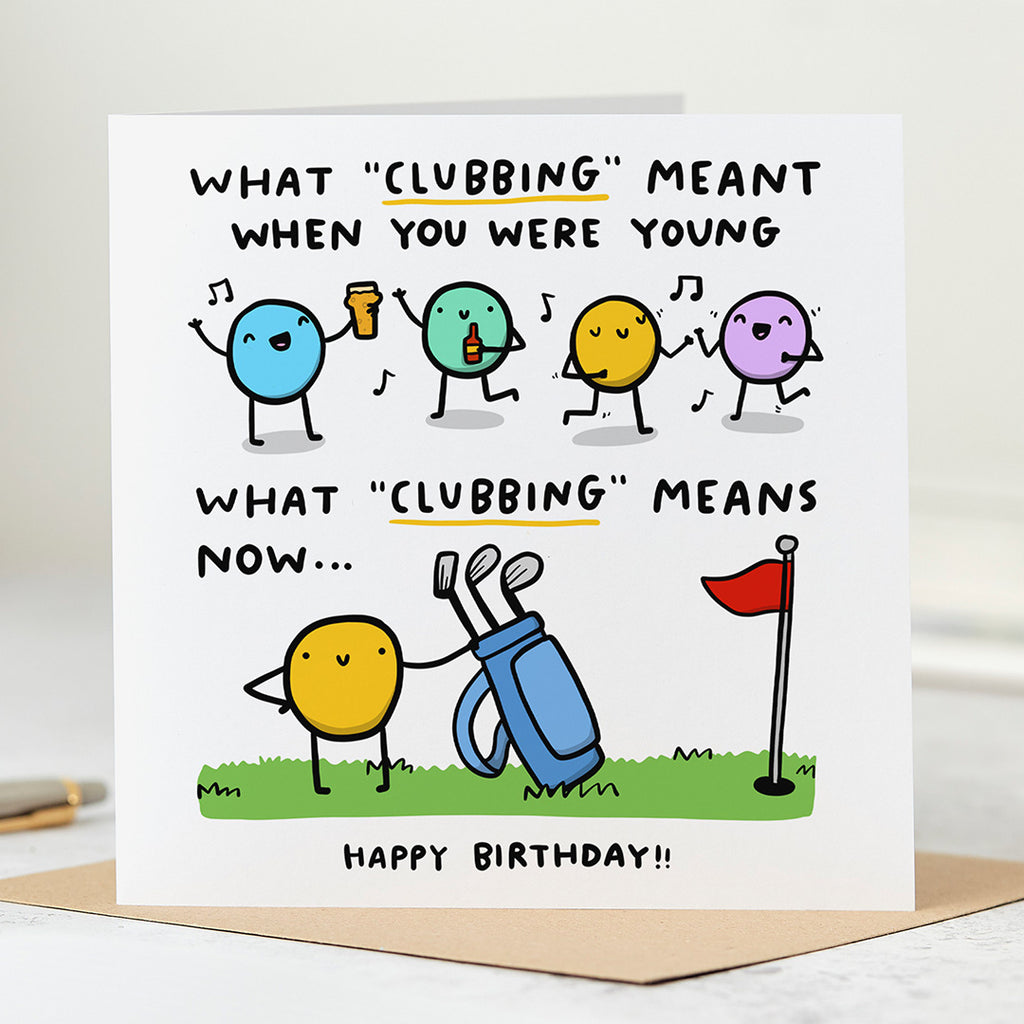 Clubbing Birthday Card