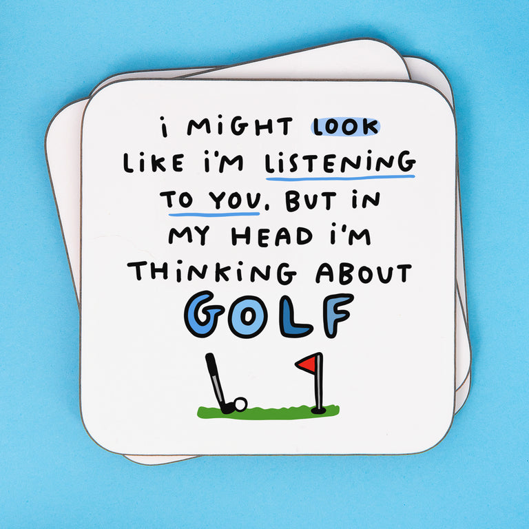 Golf Thoughts Coaster