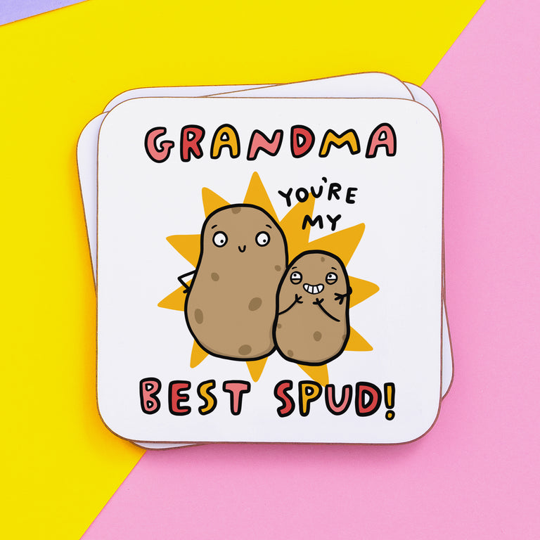 Grandma My Best Spud Coaster