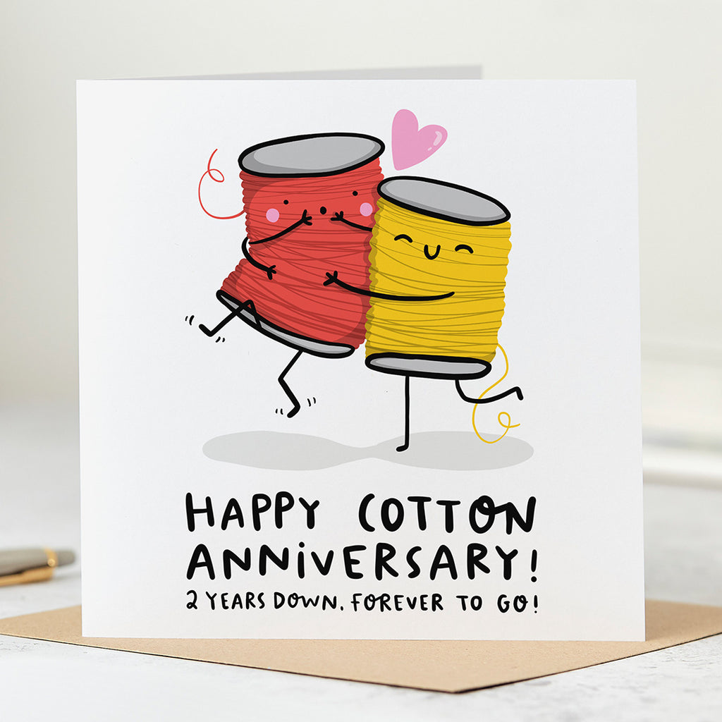 2nd Anniversary Card - Cotton