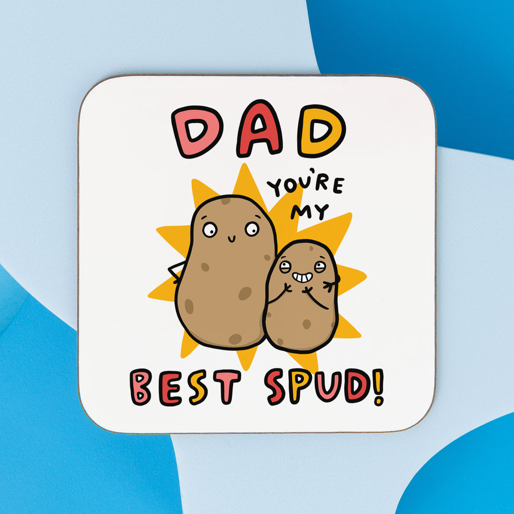 Dad My Best Spud Coaster