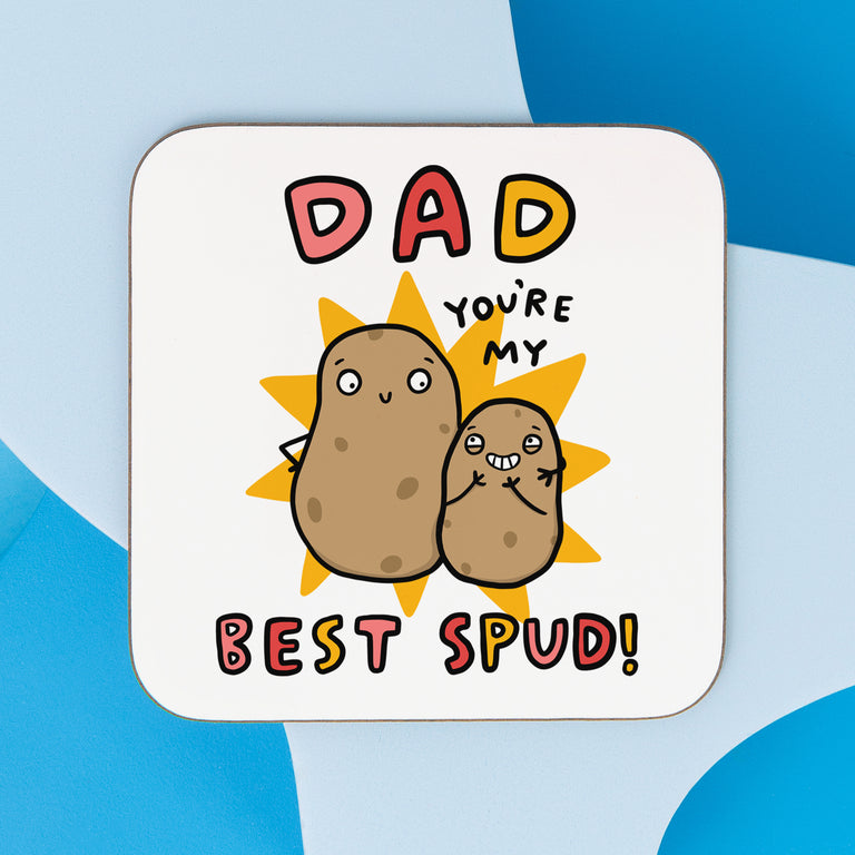 Dad My Best Spud Coaster