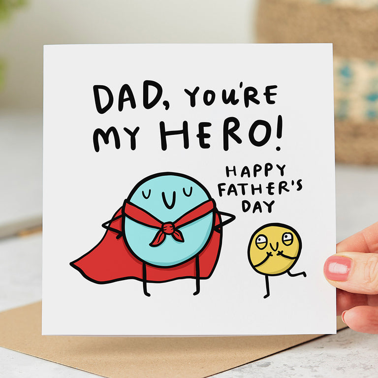 Dad My Hero Father's Day Card