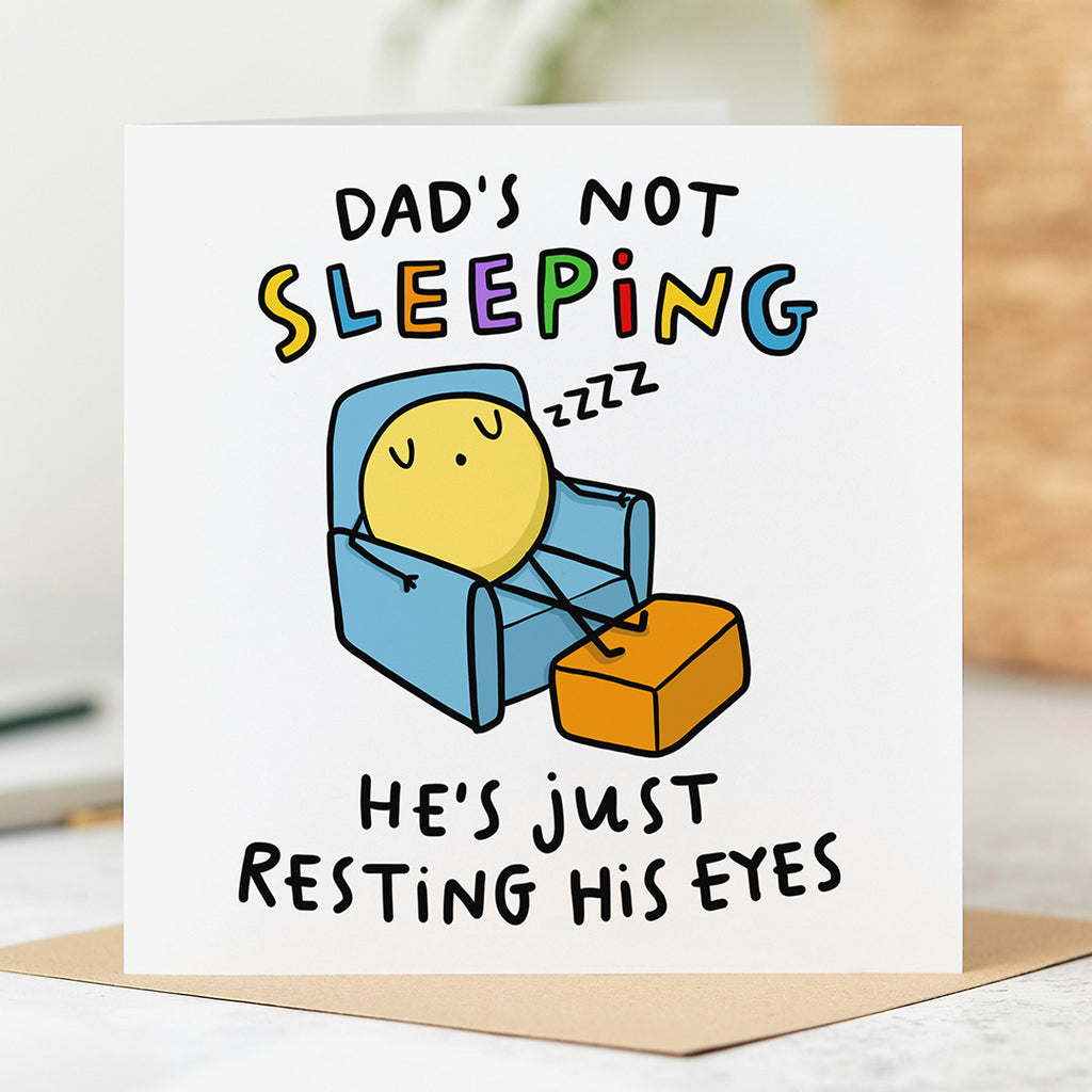 Not Sleeping Dad Card