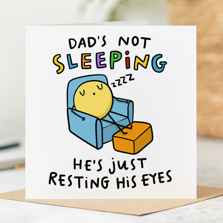 Not Sleeping Dad Card