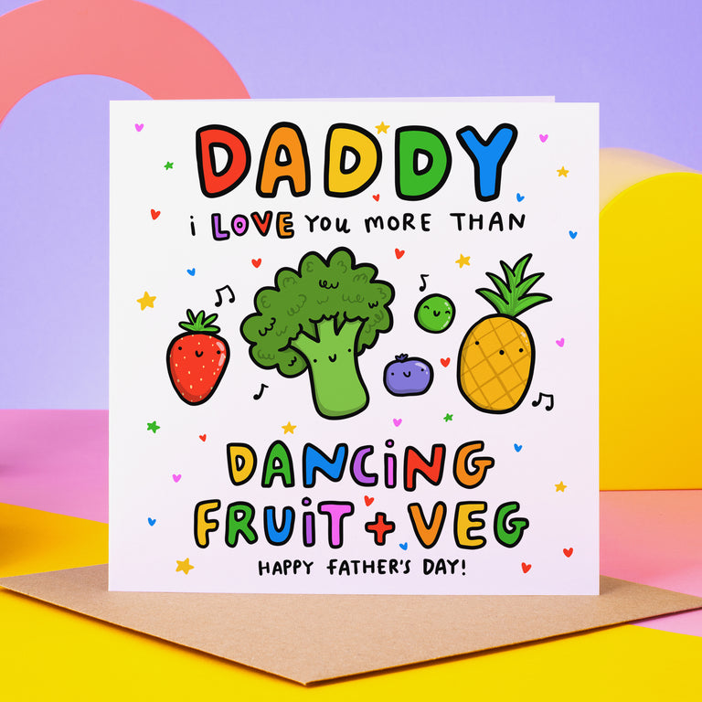 Dancing Fruit & Veg Father's Day Card