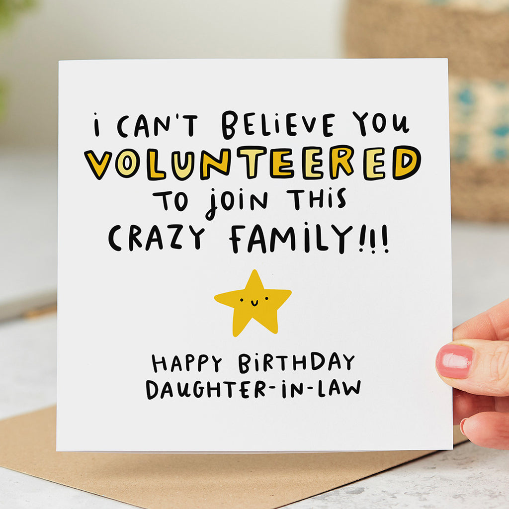 Daughter-in-law Crazy Family Birthday Card