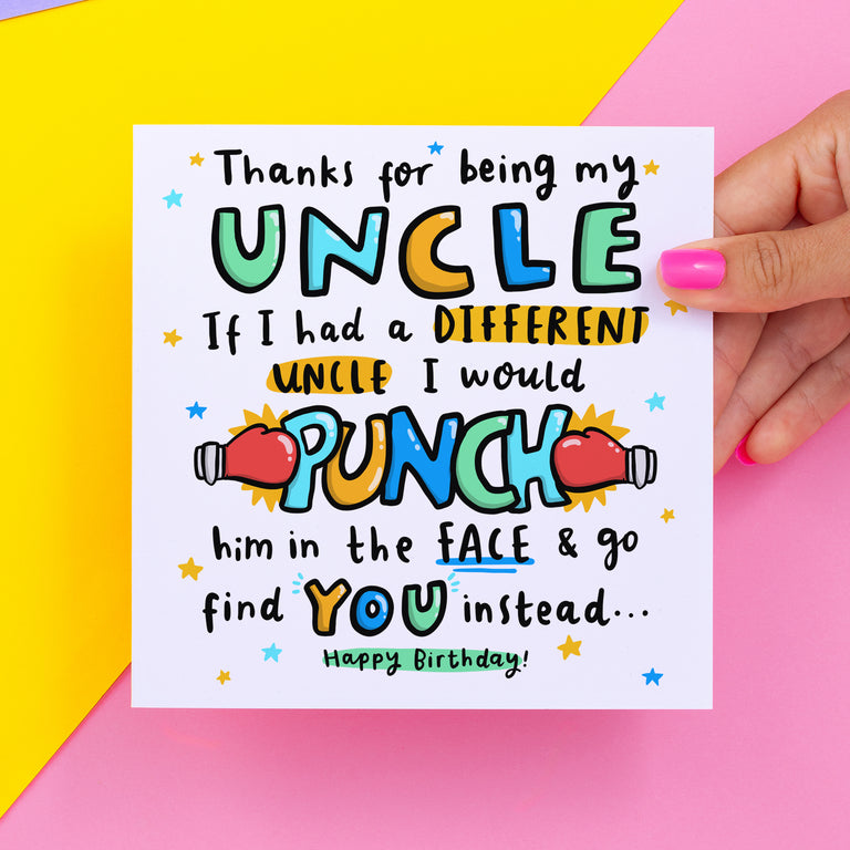 Uncle Punch In The Face Birthday Card