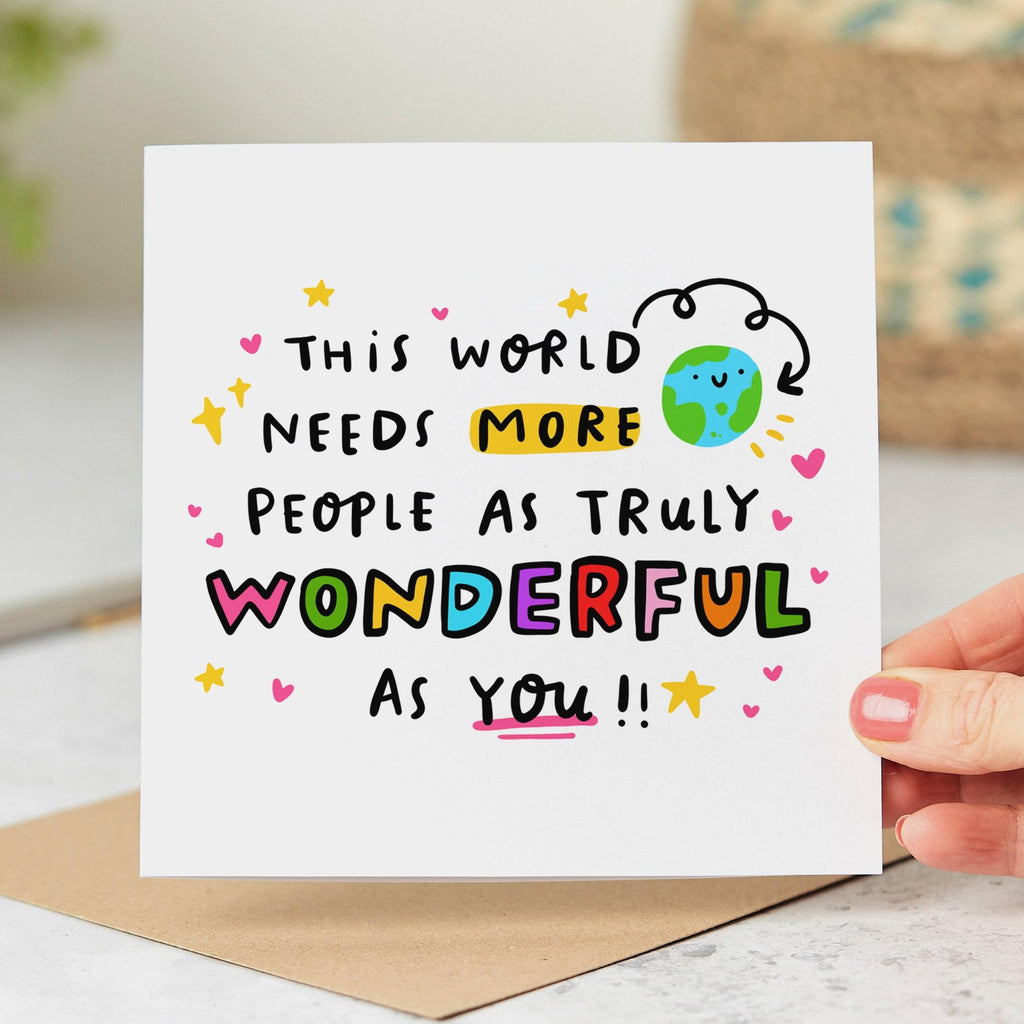 This World Needs More People As Truly Wonderful As You, Thank You Card, Best Friend, Teacher Thank You Card, Appreciation Card