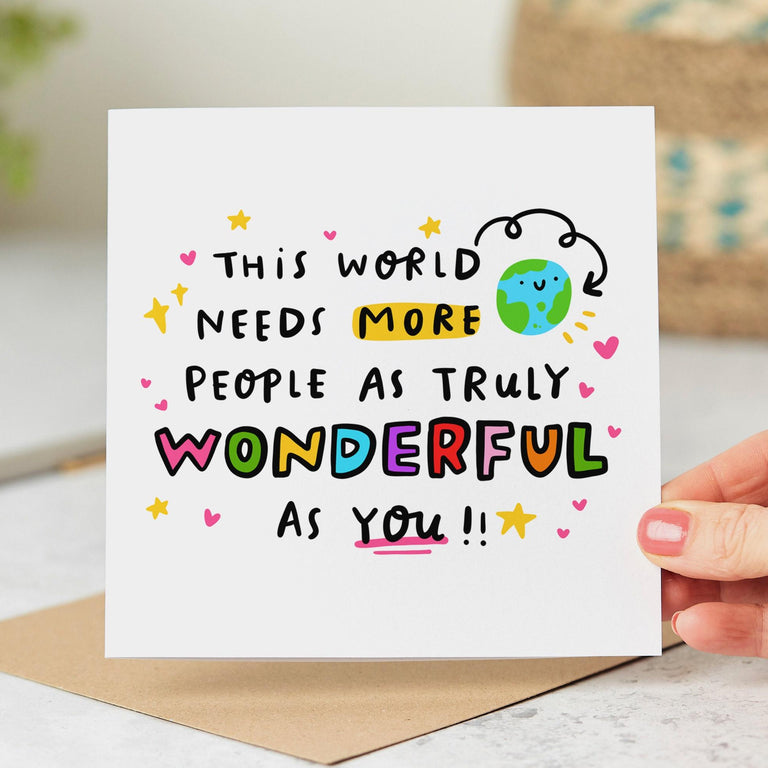 This World Needs More People As Truly Wonderful As You, Thank You Card, Best Friend, Teacher Thank You Card, Appreciation Card