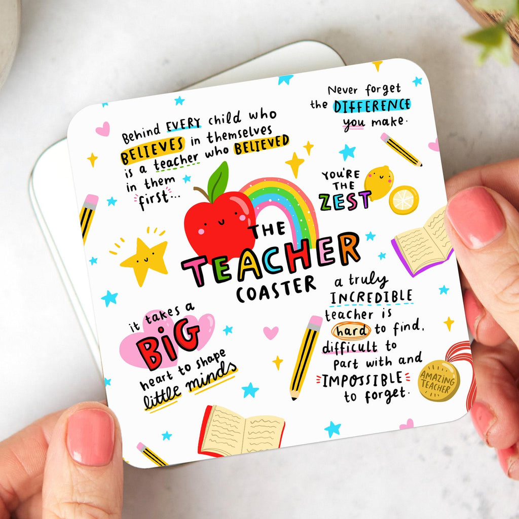 The Teacher Coaster - Teacher Thank You Gift, Graduation Gift