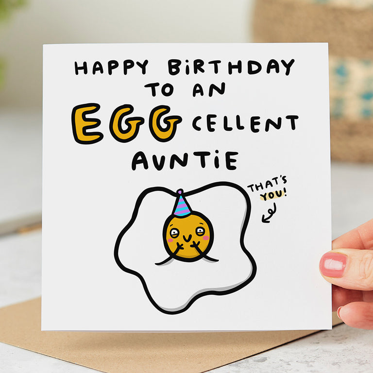 Egg-cellent Auntie Birthday Card