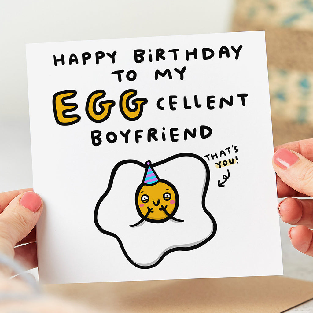 Boyfriend Egg-cellent Birthday Card