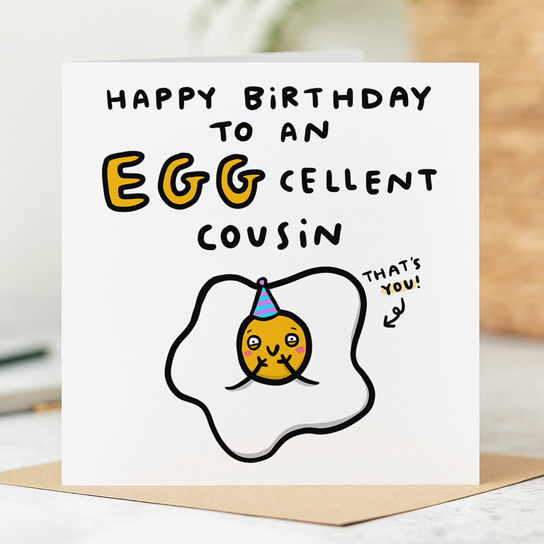 Egg-cellent Cousin Birthday Card