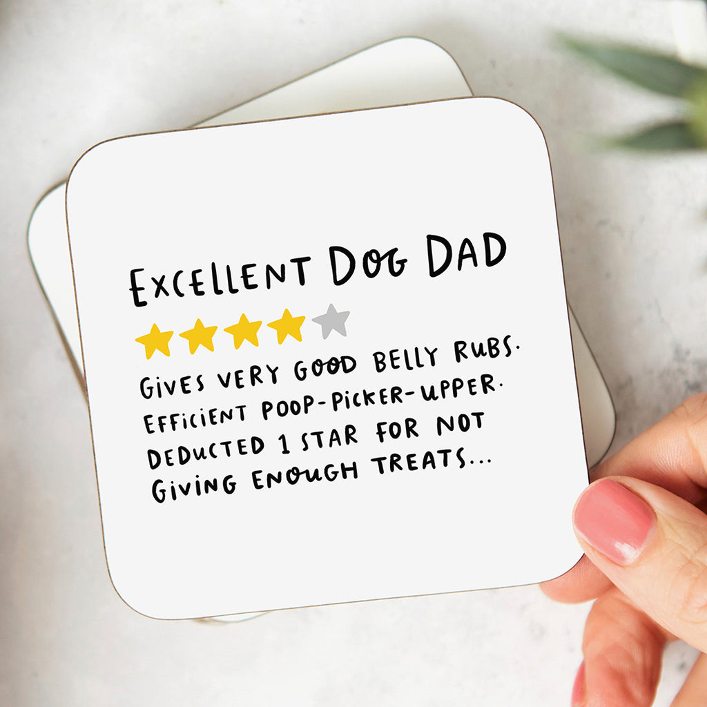 Excellent Dog Dad Coaster