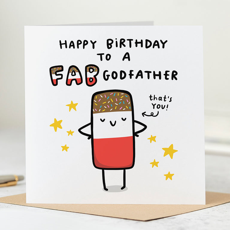 Fab Godfather Birthday Card